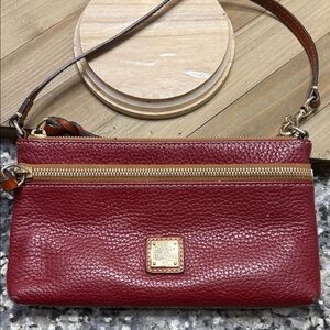 Dooney & Bourke Burgundy Leather Wristlet